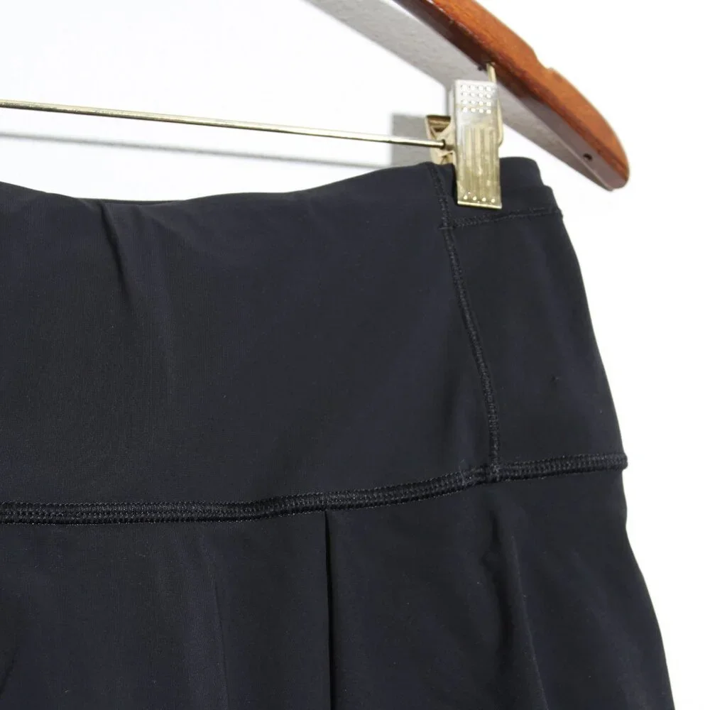 Lululemon Hit Your Stride Skirt Black Mini Skort Liner Shorts Mid-Rise Size 4